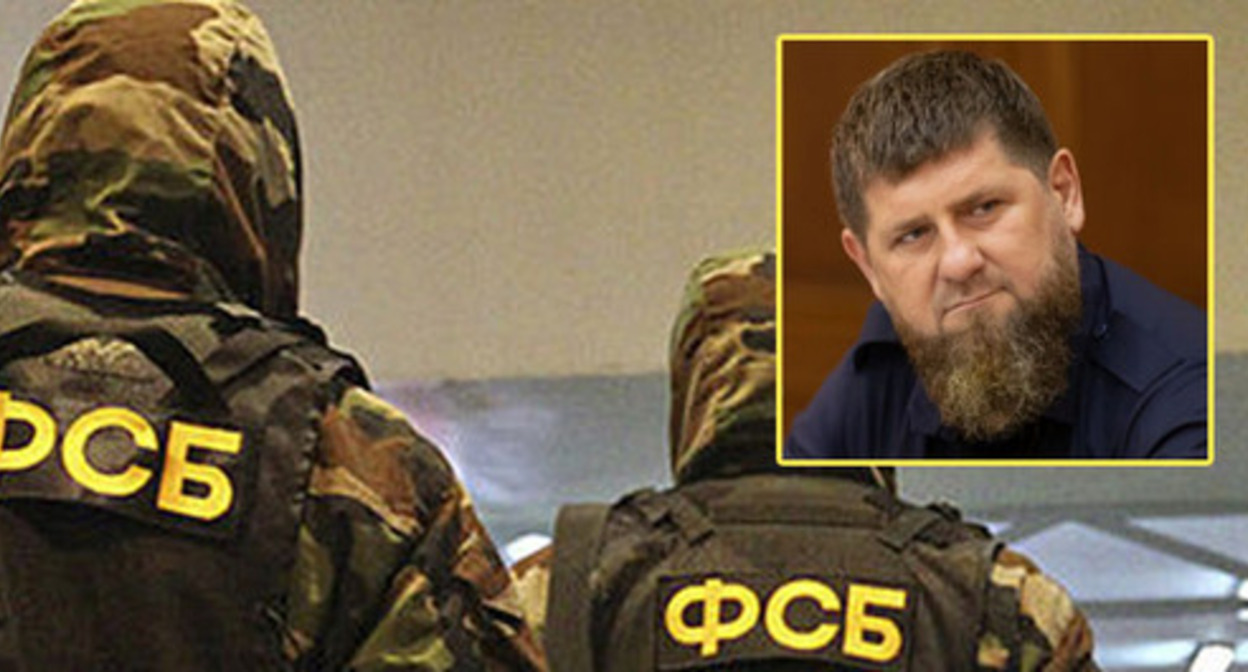 Ramzan Kadyrov. Collage by the "Caucasian Knot". Photo: RIA Novosti https://ru.wikipedia.org, Grozny Inform Ramzan Kadyrov. Collage by the "Caucasian Knot". Photo: RIA Novosti https://ru.wikipedia.org, Grozny Inform