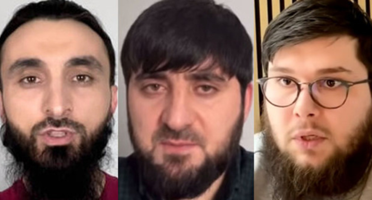 Tumso Abdurakhmanov, Khasan Khalitov, Ibragim Yangulbaev (from left to right). Collage by the "Caucasian Knot". Photos: ABU-SADDAM SHISHANI / YouTube, screenshot of the video by KHASAN KHALITOV https://www.youtube.com/watch?v=m-9tLsyQvxk, https://www.youtube.com/watch?time_continue=365&v=WbBv-jE47Zs&feature=emb_logo Tumso Abdurakhmanov, Khasan Khalitov, Ibragim Yangulbaev (from left to right). Collage by the "Caucasian Knot". Photos: ABU-SADDAM SHISHANI / YouTube, screenshot of the video by KHASAN KHALITOV https://www.youtube.com/watch?v=m-9tLsyQvxk, https://www.youtube.com/watch?time_continue=365&v=WbBv-jE47Zs&feature=emb_logo