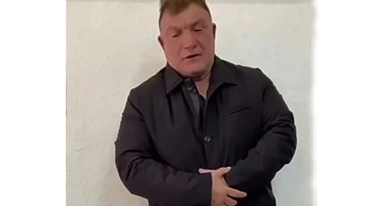 Movladi Mutaev, a resident of the village of Verkhniy Naur, during his video appeal. Screenshot of the video https://www.youtube.com/watch&v=tT4H74id6vw Movladi Mutaev, a resident of the village of Verkhniy Naur, during his video appeal. Screenshot of the video https://www.youtube.com/watch&v=tT4H74id6vw