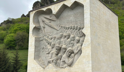 A memorial dedicated to the victims of the deportation of the Karachay people. Screenshot of the post published on the Telegram channel of the administration of the Karachayevsky District on May 3, 2023 https://t.me/adm_karachaevsk/5360 A memorial dedicated to the victims of the deportation of the Karachay people. Screenshot of the post published on the Telegram channel of the administration of the Karachayevsky District on May 3, 2023 https://t.me/adm_karachaevsk/5360