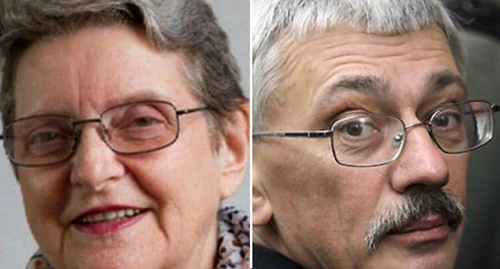 Svetlana Gannushkina, Oleg Orlov. Photo https://t.me/polniypc/1984 Svetlana Gannushkina, Oleg Orlov. Photo https://t.me/polniypc/1984
