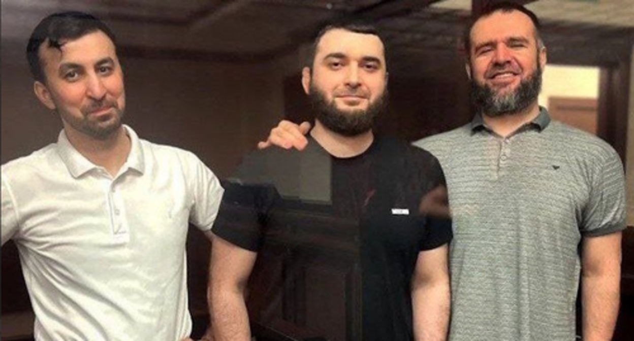 Kemal Tambiev, Abdulmumin Gadjiev and Abubakar Rizvanov (from left to right). Photo: https://t.me/abdmumin/1015 Kemal Tambiev, Abdulmumin Gadjiev and Abubakar Rizvanov (from left to right). Photo: https://t.me/abdmumin/1015