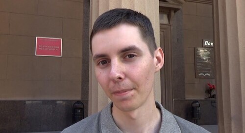 Anton Kuznetsov at the Volgograd Regional Court. June 15, 2023. Photo by Vyacheslav Yaschenko for the "Caucasian Knot" Anton Kuznetsov at the Volgograd Regional Court. June 15, 2023. Photo by Vyacheslav Yaschenko for the "Caucasian Knot"