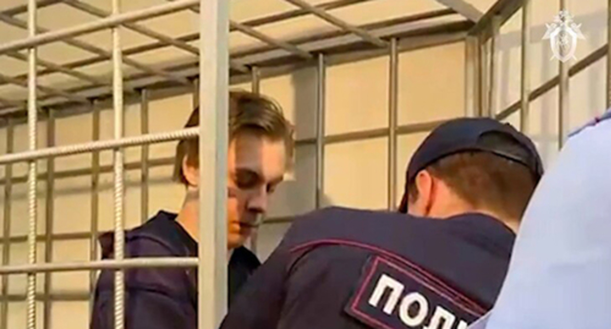 Nikita Zhuravel in the courtroom. Photo from the Telegram channel of the Investigating Committee of the Russian Federation Nikita Zhuravel in the courtroom. Photo from the Telegram channel of the Investigating Committee of the Russian Federation