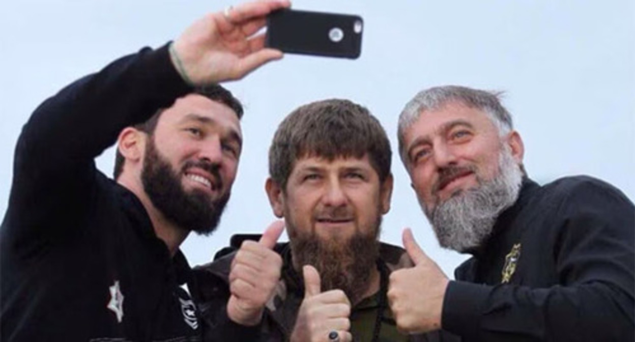 Magomed Daudov, Ramzan Kadyrov, Adam Delimkhanov (from left to right). Photo from Magomed Daudov's page on the VKontakte Magomed Daudov, Ramzan Kadyrov, Adam Delimkhanov (from left to right). Photo from Magomed Daudov's page on the VKontakte