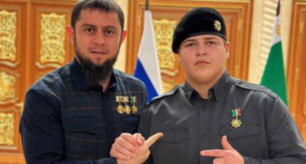 Adam Kadyrov (on the right). Photo: Grozny Inform https://www.grozny-inform.ru Adam Kadyrov (on the right). Photo: Grozny Inform https://www.grozny-inform.ru