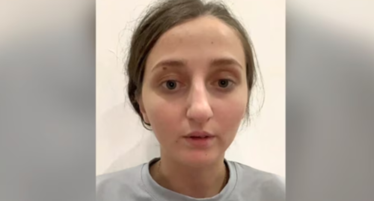 Fatima Zurabova. Screenshot of the video https://t.me/chertamedia/4972 Fatima Zurabova. Screenshot of the video https://t.me/chertamedia/4972