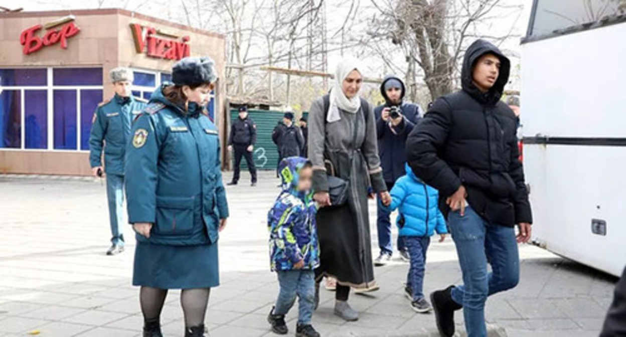 Refugees from Palestine in Makhachkala. Photo by the press service of the government of the Republic of Dagestan Refugees from Palestine in Makhachkala. Photo by the press service of the government of the Republic of Dagestan