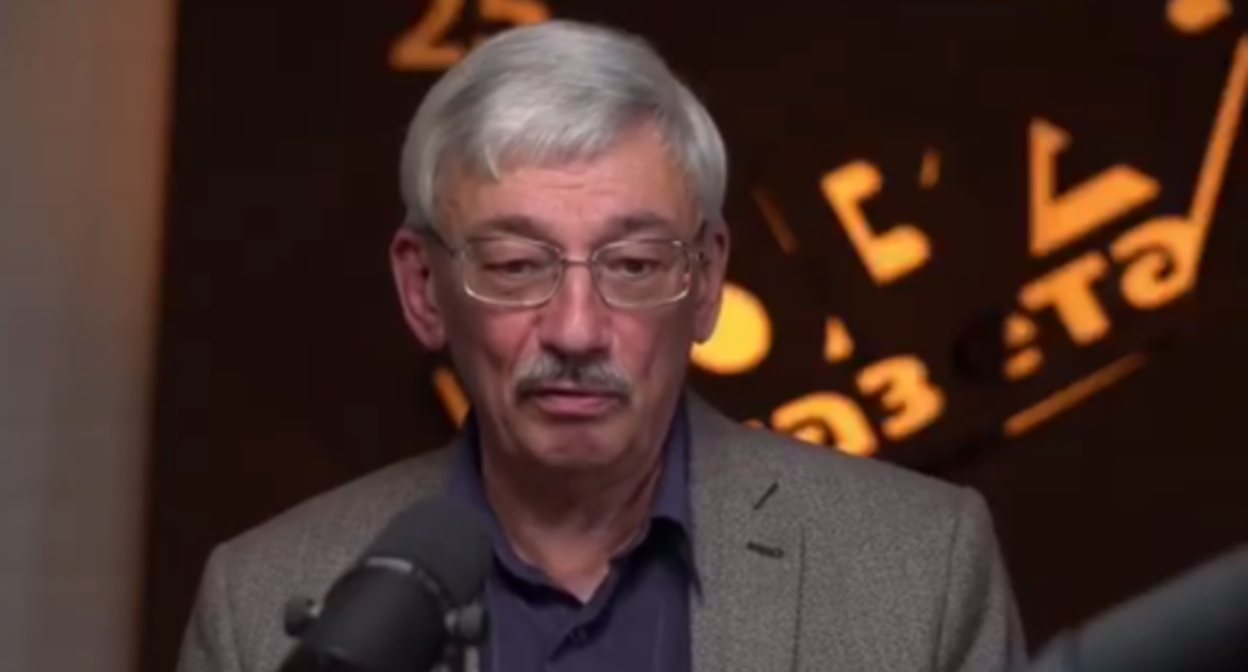 Oleg Orlov. Screenshot of the video from the Telegram channel of the Human Rights Centre "Memorial" https://t.me/polniypc/5527 Oleg Orlov. Screenshot of the video from the Telegram channel of the Human Rights Centre "Memorial" https://t.me/polniypc/5527
