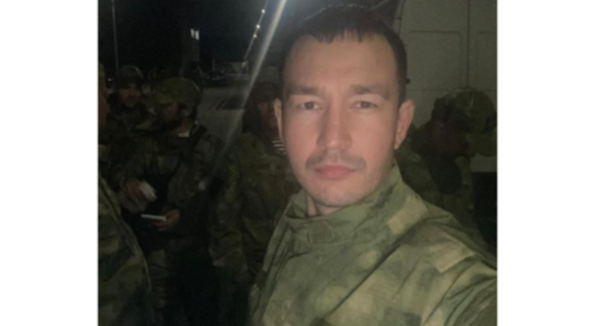 Rasul Taspenov. Screenshot of the photo published by the “Realnoe Vremya” (Real Time) media on January 2, 2024, https://realnoevremya.ru/articles/299205-dnevnik-boyca-svo-kazan---groznyy---donbass Rasul Taspenov. Screenshot of the photo published by the “Realnoe Vremya” (Real Time) media on January 2, 2024, https://realnoevremya.ru/articles/299205-dnevnik-boyca-svo-kazan---groznyy---donbass