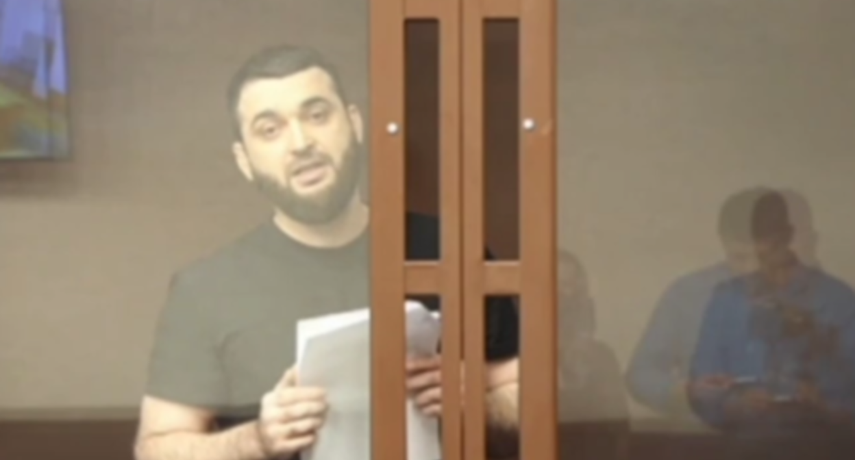Abdulmumin Gadjiev makes his final speech to the court. Screenshot of the video posted on the Telegram channel "Я/Мы Абдулмумин Гаджиев" (I/We Abdulmumin Gadjiev) on September 8, 2023 https://t.me/abdmumin/1051 Abdulmumin Gadjiev makes his final speech to the court. Screenshot of the video posted on the Telegram channel "Я/Мы Абдулмумин Гаджиев" (I/We Abdulmumin Gadjiev) on September 8, 2023 https://t.me/abdmumin/1051