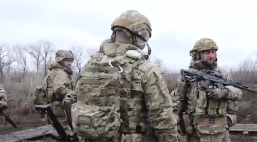 Chechen militaries in a combined military detachment. Screenshot of a video posted by the Grozny TV channel on January 22, 2024, https://t.me/groznytv/21343 Chechen militaries in a combined military detachment. Screenshot of a video posted by the Grozny TV channel on January 22, 2024, https://t.me/groznytv/21343