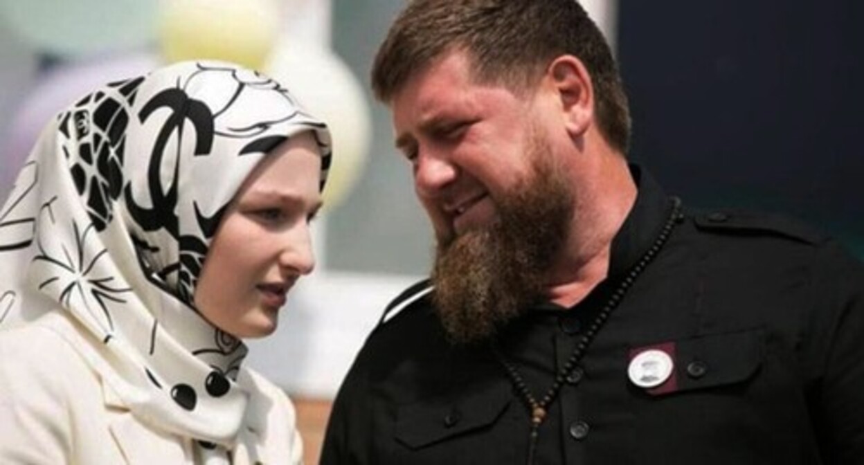 Khadizhat Kadyrova and Ramzan Kadyrov. Photo: https://grozny-inform.ru Khadizhat Kadyrova and Ramzan Kadyrov. Photo: https://grozny-inform.ru