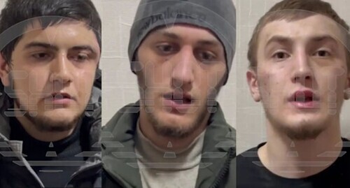 Participants in a mass brawl in Nevinnomyssk apologized to a SMO fighter, who had been beaten by them. Screenshot of a video posted by "Sota", collage by the "Caucasian Knot" Participants in a mass brawl in Nevinnomyssk apologized to a SMO fighter, who had been beaten by them. Screenshot of a video posted by "Sota", collage by the "Caucasian Knot"
