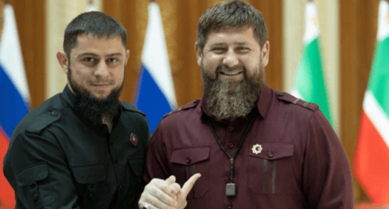 Akhmed Dudaev and Ramzan Kadyrov. Screenshot of the photo posted on Dudaev's Telegram channel on December 9, 2023 https://t.me/akhmeddudaev/2627 Akhmed Dudaev and Ramzan Kadyrov. Screenshot of the photo posted on Dudaev's Telegram channel on December 9, 2023 https://t.me/akhmeddudaev/2627