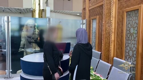 Leyla Gatagazheva (on the right). Screenshot of a video by the Ministry of Internal Affairs of the Russian Federation Leyla Gatagazheva (on the right). Screenshot of a video by the Ministry of Internal Affairs of the Russian Federation