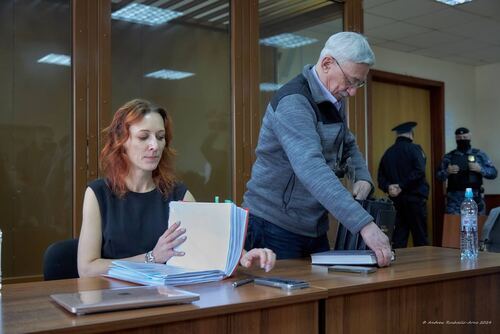 Katerina Tertukhina and Oleg Orlov*. Photo: Andrey Rushaylo-Arno https://memorialcenter.org (included into the register of foreign agents) Katerina Tertukhina and Oleg Orlov*. Photo: Andrey Rushaylo-Arno https://memorialcenter.org (included into the register of foreign agents)