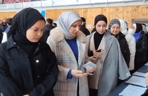 Palestinian refugees at a polling station in Chechnya. Screenshot of a video published by the "Grozny Inform" on March 16, 2024 https://t.me/groznyinform/32557 Palestinian refugees at a polling station in Chechnya. Screenshot of a video published by the "Grozny Inform" on March 16, 2024 https://t.me/groznyinform/32557
