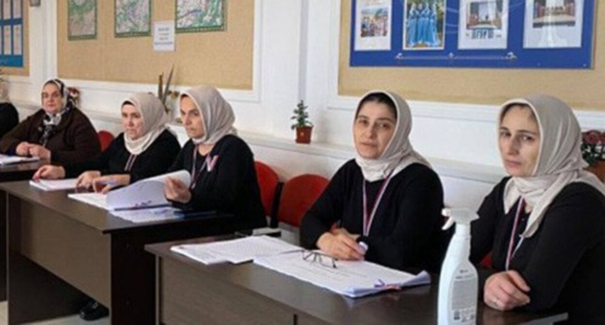 A polling station in Grozny. Photo: grozny.tv https://grozny.tv/news/main/60494 A polling station in Grozny. Photo: grozny.tv https://grozny.tv/news/main/60494