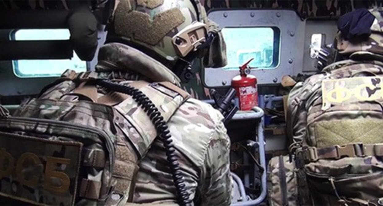 A counterterrorist operation in Nalchik. April 11, 2024. Photo: Federal Security Service of Russia (FSB) http://nac.gov.ru A counterterrorist operation in Nalchik. April 11, 2024. Photo: Federal Security Service of Russia (FSB) http://nac.gov.ru