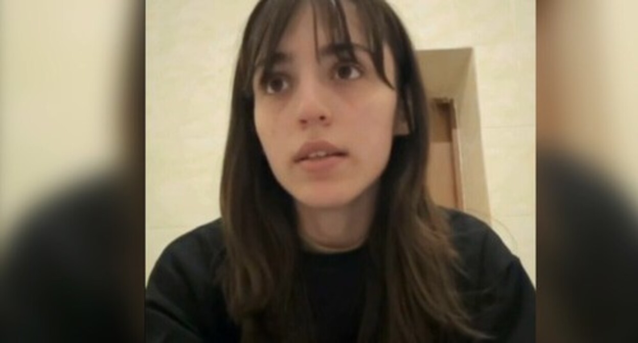 Liya Zaurbekova. Screenshot of the video posted on the Telegram channel of the “Marem” human rights group on May 16, 2024 https://t.me/marem_group/703 Liya Zaurbekova. Screenshot of the video posted on the Telegram channel of the “Marem” human rights group on May 16, 2024 https://t.me/marem_group/703