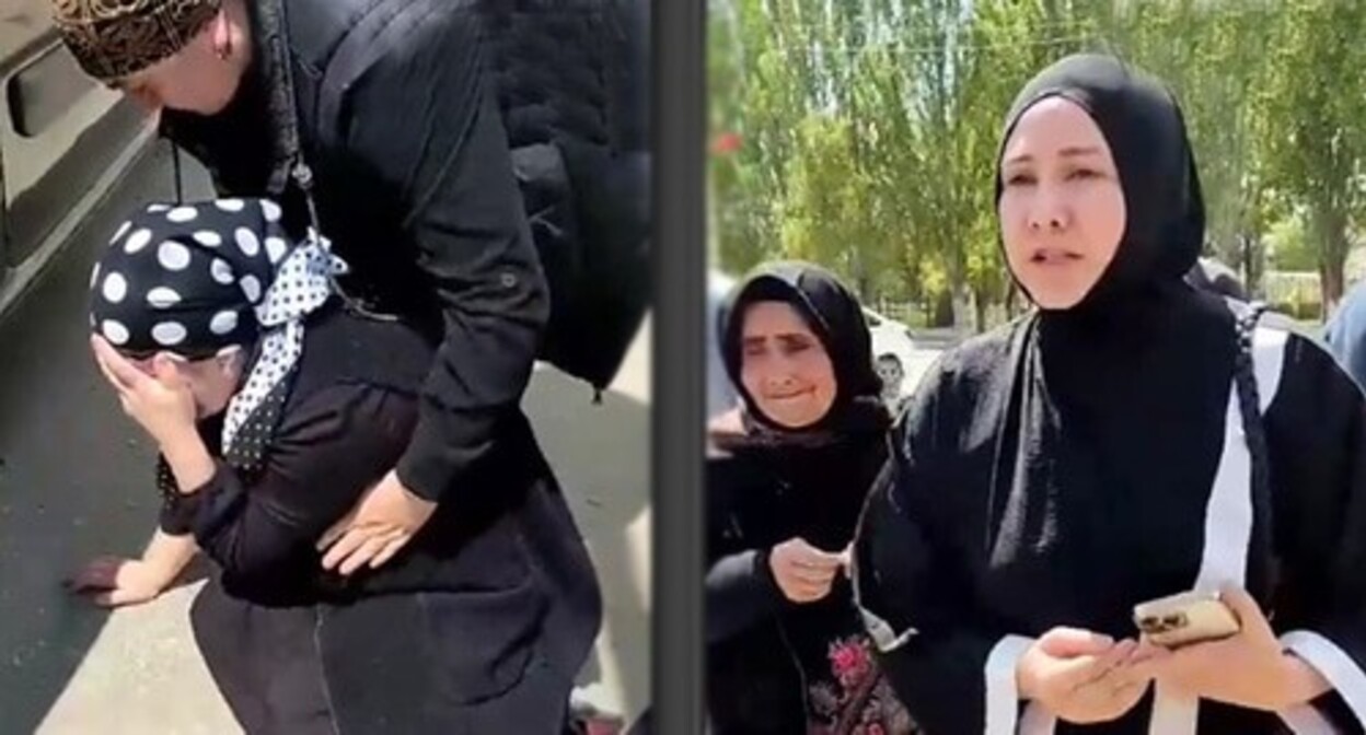 The participants in the gathering held in the Levashin District. Collage by the "Caucasian Knot". Screenshot of the video posted on the "Baza" Telegram channel https://t.me/criminal_chronicle/5893 https://t.me/bazabazon/27941 The participants in the gathering held in the Levashin District. Collage by the "Caucasian Knot". Screenshot of the video posted on the "Baza" Telegram channel https://t.me/criminal_chronicle/5893 https://t.me/bazabazon/27941