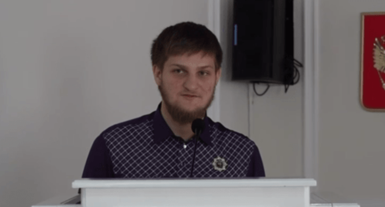 Akhmat Kadyrov. Screenshot of the video posted on the Telegram channel of the Ministry of Youth Affairs of Chechnya on February 26, 2024 https://t.me/minmol95/4 Akhmat Kadyrov. Screenshot of the video posted on the Telegram channel of the Ministry of Youth Affairs of Chechnya on February 26, 2024 https://t.me/minmol95/4