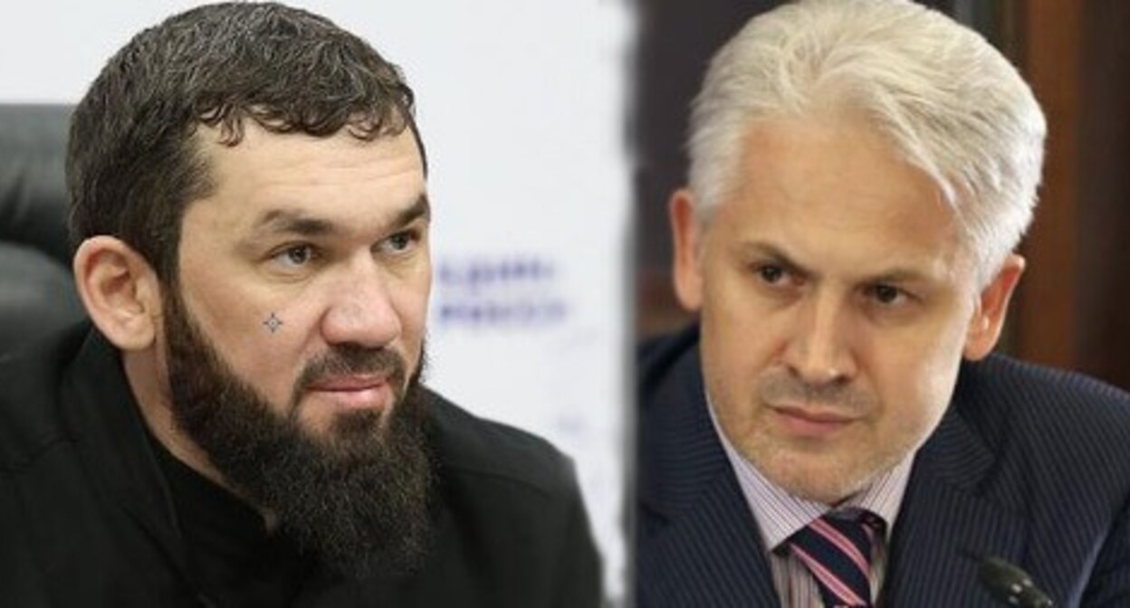 Magomed Daudov (left) and Muslim Khuchiev. Collage by the "Caucasian Knot". Photo: "Grozny Inform" https://www.grozny-inform.ru Magomed Daudov (left) and Muslim Khuchiev. Collage by the "Caucasian Knot". Photo: "Grozny Inform" https://www.grozny-inform.ru