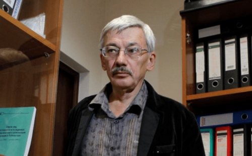 Oleg Orlov*. Screenshot of the photo posted on the Telegram channel of the "Mediazona"* (Oleg Orlov and "Mediazona" are included into the register of foreign agents) on April 25, 2024 https://t.me/mediazzzona/15784 Oleg Orlov*. Screenshot of the photo posted on the Telegram channel of the "Mediazona"* (Oleg Orlov and "Mediazona" are included into the register of foreign agents) on April 25, 2024 https://t.me/mediazzzona/15784