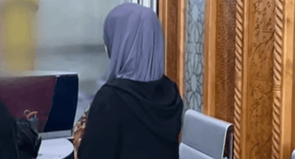 Leila Gatagazheva (right). Screenshot of a video by the Russian MIA Leila Gatagazheva (right). Screenshot of a video by the Russian MIA