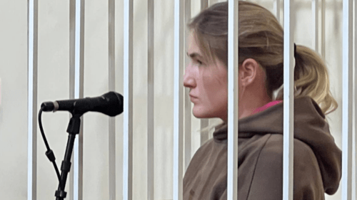 Alyona Agafonova in a court. Screenshot of the photo posted on the Telegram channel of the joint press service for the courts of the Volgograd Region on April 5, 2024 https://t.me/vlgsud/2049 Alyona Agafonova in a court. Screenshot of the photo posted on the Telegram channel of the joint press service for the courts of the Volgograd Region on April 5, 2024 https://t.me/vlgsud/2049
