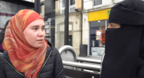 Girls wearing hijab (left) and niqab (right). Screenshot of a video posted by the Alif TV on May 26, 2024 https://www.youtube.com/watch?v=Jh9qtTOE6p0&t=62s Girls wearing hijab (left) and niqab (right). Screenshot of a video posted by the Alif TV on May 26, 2024 https://www.youtube.com/watch?v=Jh9qtTOE6p0&t=62s