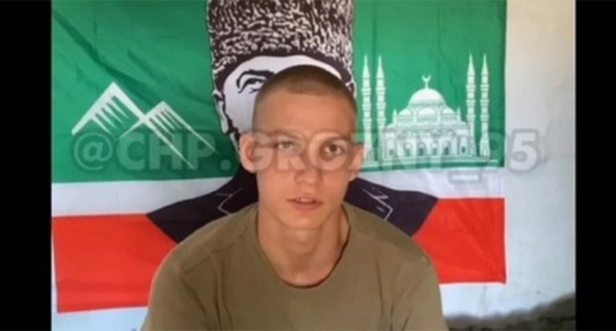Screenshot of a video with a serviceman apologizing for his words about the "Akhmat" fighters. Screenshot of a video posted in the Telegram channel "ChP Grozny" on August 9, 2024 Screenshot of a video with a serviceman apologizing for his words about the "Akhmat" fighters. Screenshot of a video posted in the Telegram channel "ChP Grozny" on August 9, 2024