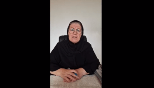 Khadizhat Gasanova. Screenshot of a video posted by the "Chernovik" (Rough Draft) outlet on August 16, 2024 https://t.me/chernovik/75728 Khadizhat Gasanova. Screenshot of a video posted by the "Chernovik" (Rough Draft) outlet on August 16, 2024 https://t.me/chernovik/75728