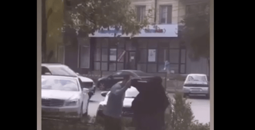 A man tried to remove niqab
from a Muslim woman in Dagestan. Screenshot of a video posted by the Telegram channel "Chto Tam u Dagestantsev" (What's Going On With Dagestanis) on August 28, 2024 https://t.me/dagestanRD/48650 A man tried to remove niqab
from a Muslim woman in Dagestan. Screenshot of a video posted by the Telegram channel "Chto Tam u Dagestantsev" (What's Going On With Dagestanis) on August 28, 2024 https://t.me/dagestanRD/48650