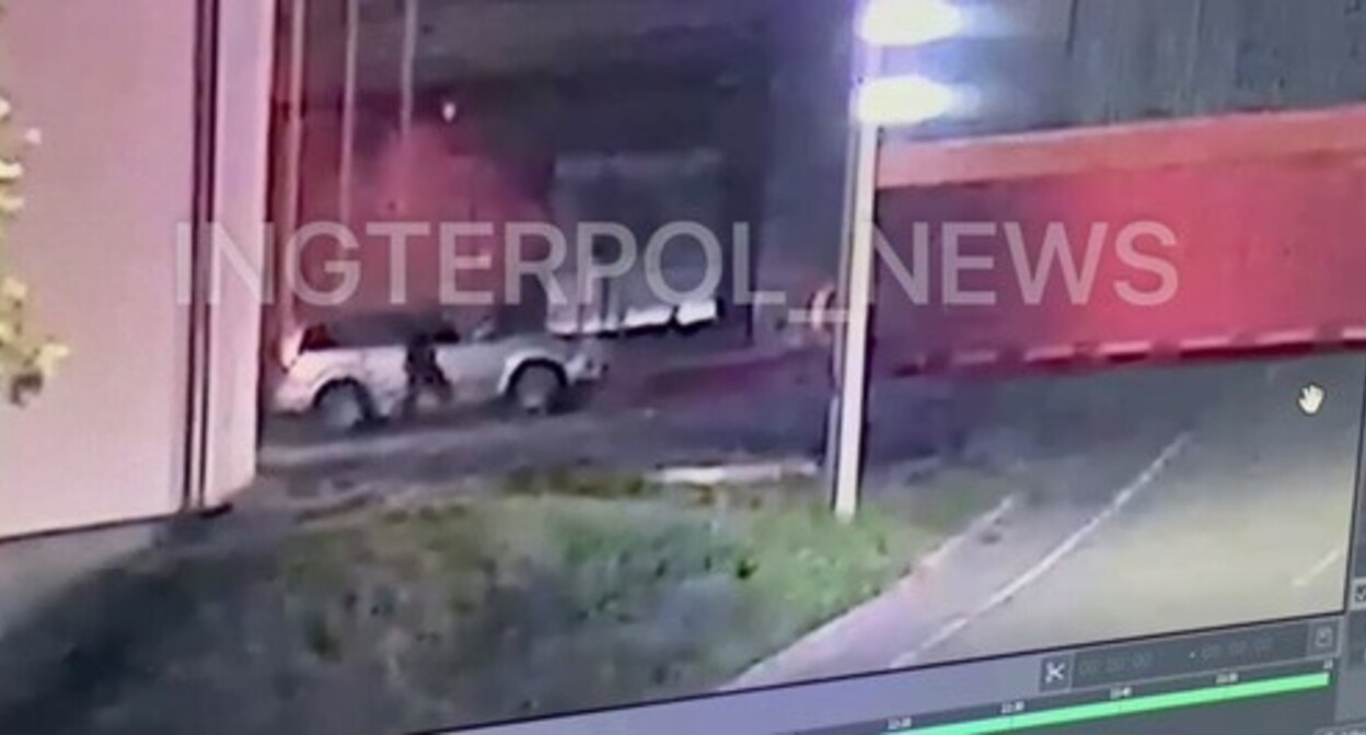 An attack. Screenshot of a video posted on the Telegram channel "Ingterpol" https://t.me/ingterpol_news/1664 An attack. Screenshot of a video posted on the Telegram channel "Ingterpol" https://t.me/ingterpol_news/1664