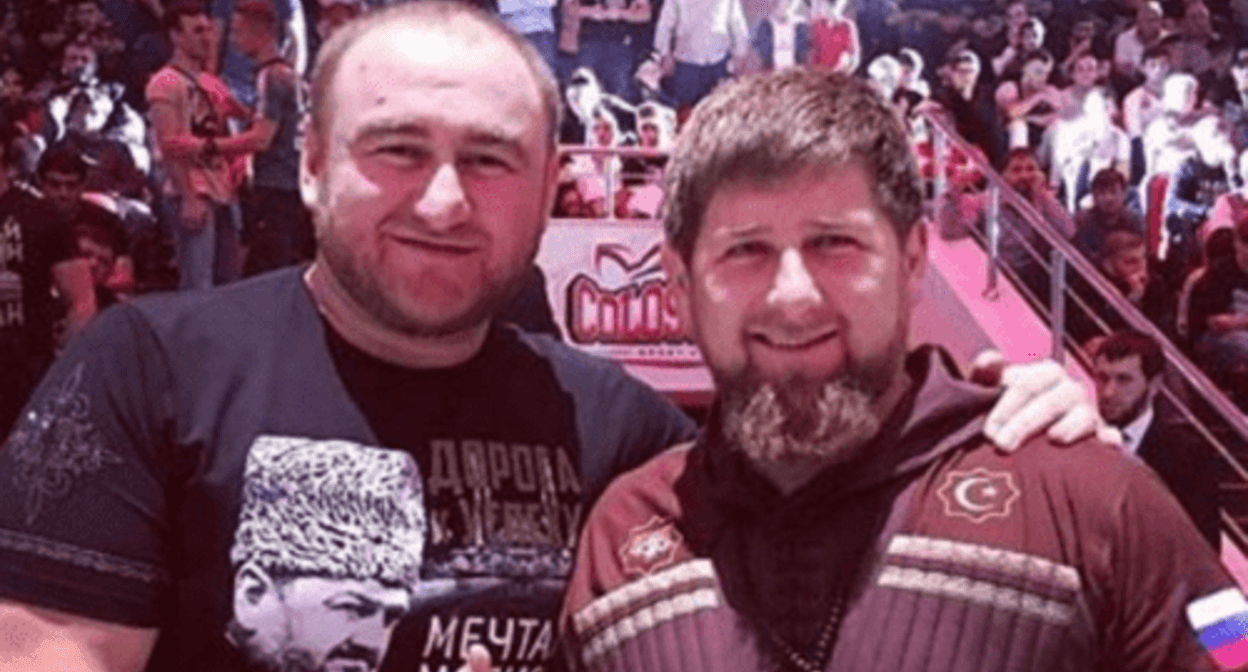Rauf Arashukov (left) anf Ramzan Kadyrov. Screenshot of the photo posted on Rauf Arashukov's Instagram (the activities of the Meta Company, owning Facebook, Instagram, and WhatsApp, are banned in Russia) on October 16, 2024 https://www.instagram.com/p/DBMS7HYMOCv/ Rauf Arashukov (left) anf Ramzan Kadyrov. Screenshot of the photo posted on Rauf Arashukov's Instagram (the activities of the Meta Company, owning Facebook, Instagram, and WhatsApp, are banned in Russia) on October 16, 2024 https://www.instagram.com/p/DBMS7HYMOCv/