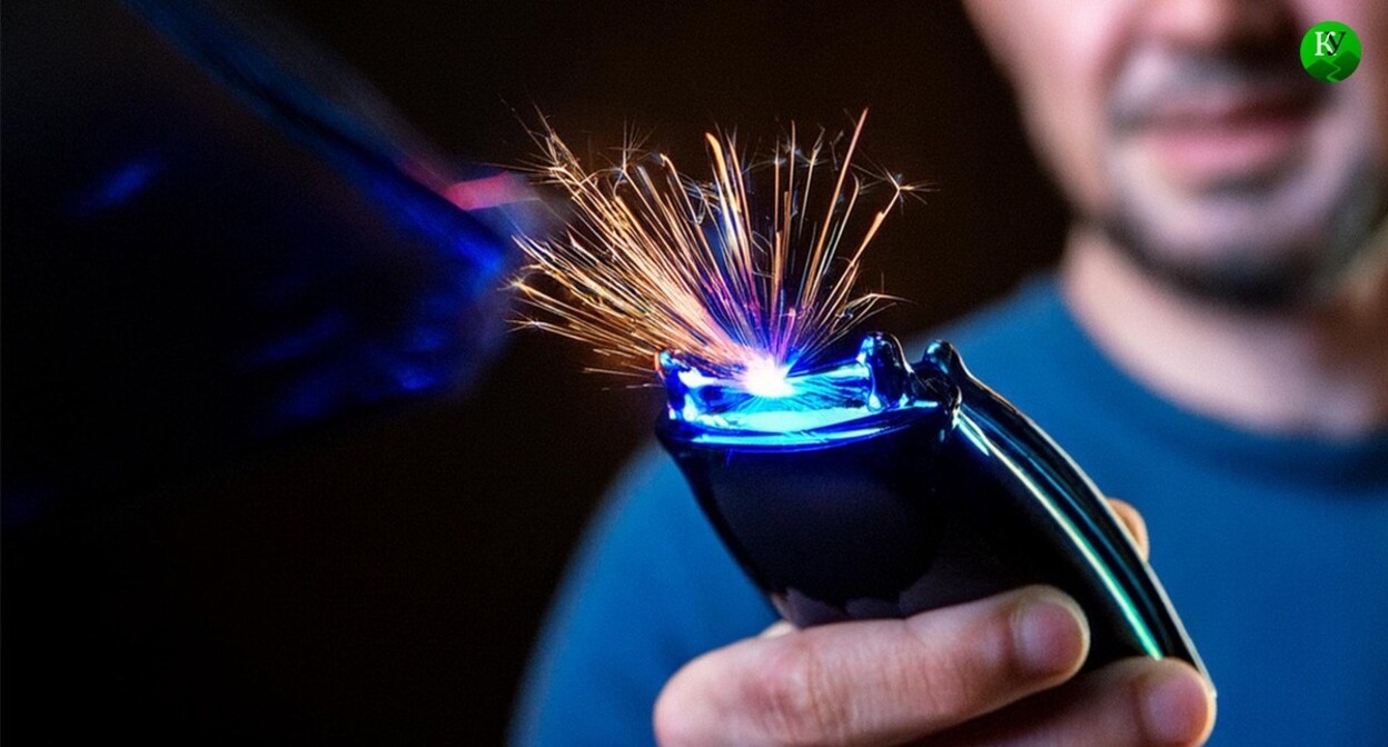 A stun gun. Picture created by the "Caucasian Knot" in Photoshop A stun gun. Picture created by the "Caucasian Knot" in Photoshop