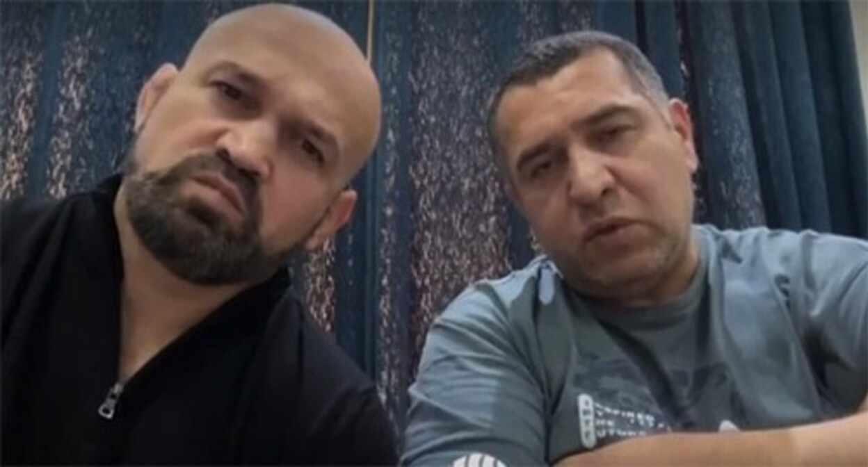 Two men named the author of the version about the assassination attempt on the head of Chechnya. November 20, 2024. Screenshot of a video https://ria.ru/20241120/kadyrov-1984822164.html?in=l Two men named the author of the version about the assassination attempt on the head of Chechnya. November 20, 2024. Screenshot of a video https://ria.ru/20241120/kadyrov-1984822164.html?in=l