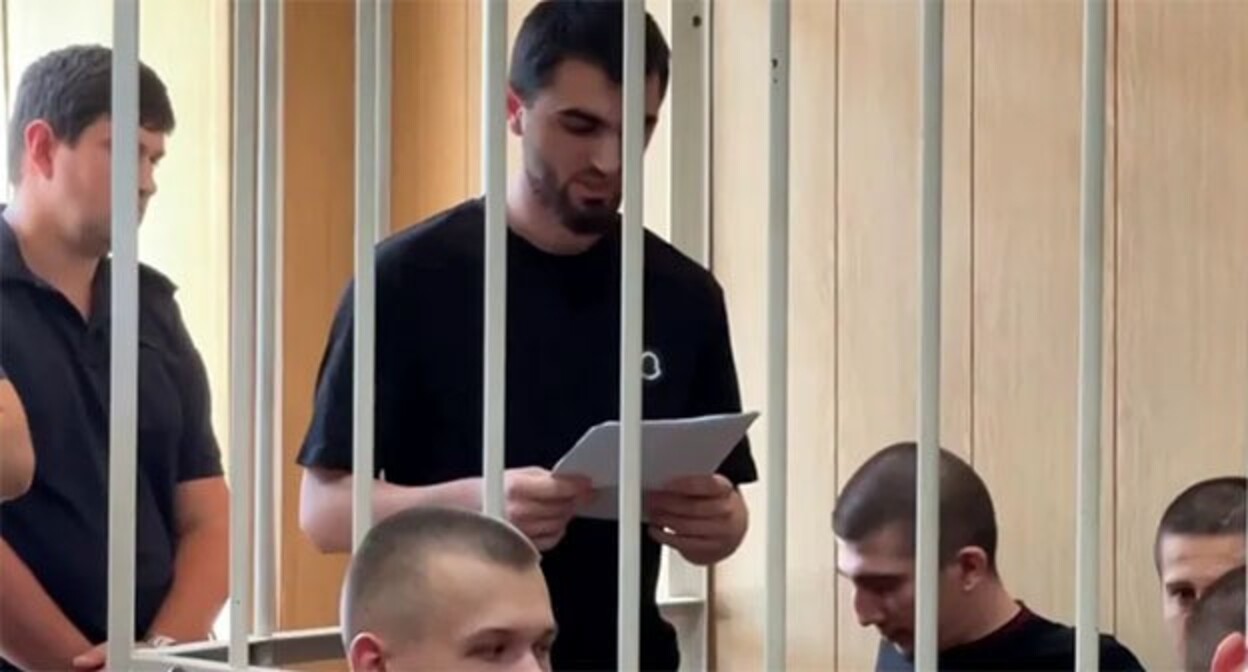 The defendants in the case of riots at the Makhachkala Airport in a court. Photo: the joint press service for the courts of the Krasnodar Territory The defendants in the case of riots at the Makhachkala Airport in a court. Photo: the joint press service for the courts of the Krasnodar Territory
