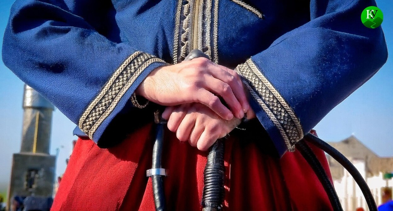 A Cossack with a leather lash (nagaika). Picture made in Photoshop by the "Caucasian Knot" A Cossack with a leather lash (nagaika). Picture made in Photoshop by the "Caucasian Knot"