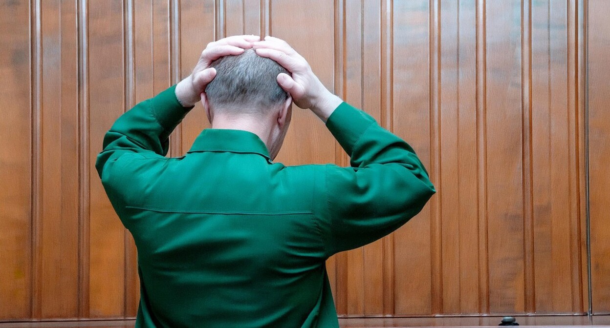 A military man in a court. Picture made in Photoshop by the "Caucasian Knot" A military man in a court. Picture made in Photoshop by the "Caucasian Knot"