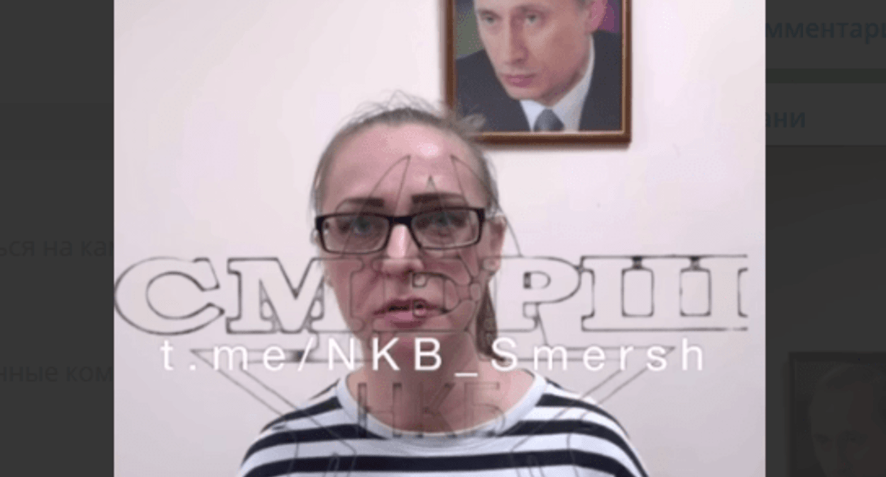 Inna Tishkina. Screenshot of a video posted on the “Smersh Kubani” Telegram channel on December 25, 2024 https://t.me/NKB_Smersh/125 Inna Tishkina. Screenshot of a video posted on the “Smersh Kubani” Telegram channel on December 25, 2024 https://t.me/NKB_Smersh/125