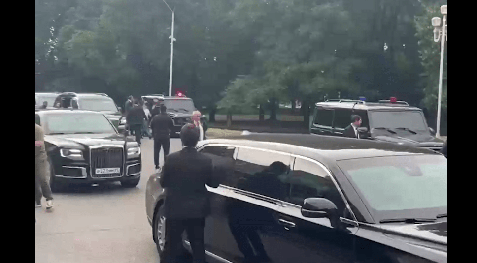 Cars with tinted windows from the motorcade of the head of Chechnya. Screenshot of a video posted by "Sapa Media" on July 6, 2024 https://t.me/sapa_15/3722 Cars with tinted windows from the motorcade of the head of Chechnya. Screenshot of a video posted by "Sapa Media" on July 6, 2024 https://t.me/sapa_15/3722