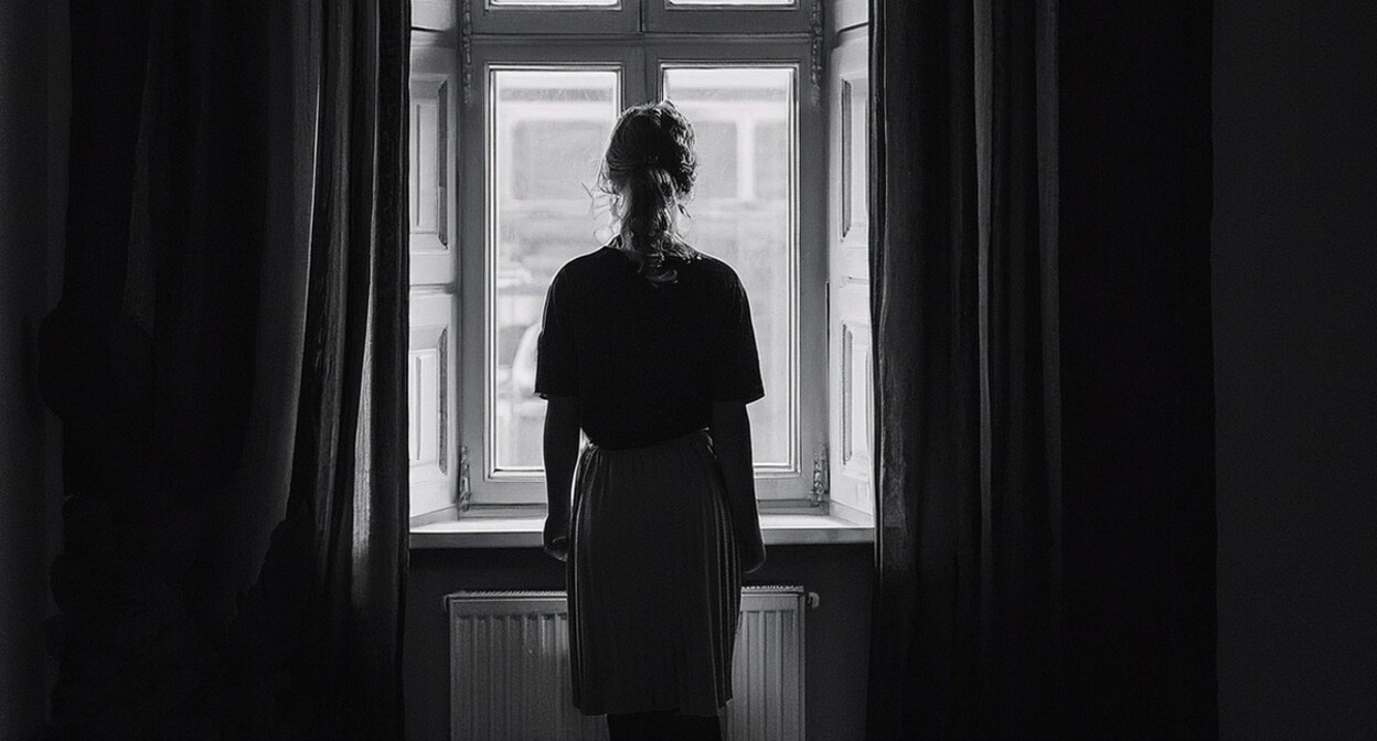 A girl standing next to a window. Picture made in Photoshop by the "Caucasian Knot" A girl standing next to a window. Picture made in Photoshop by the "Caucasian Knot"