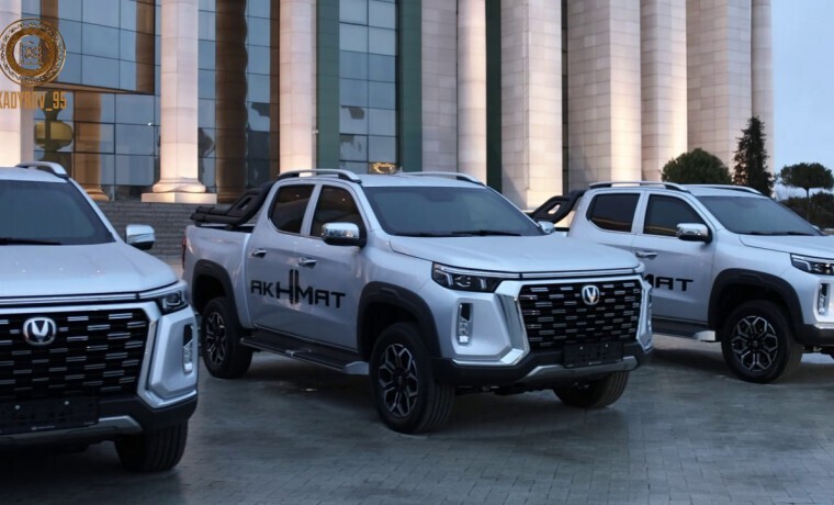 Armoured Changan pickups. Photo: https://grozny.tv/news/main/66919 Armoured Changan pickups. Photo: https://grozny.tv/news/main/66919