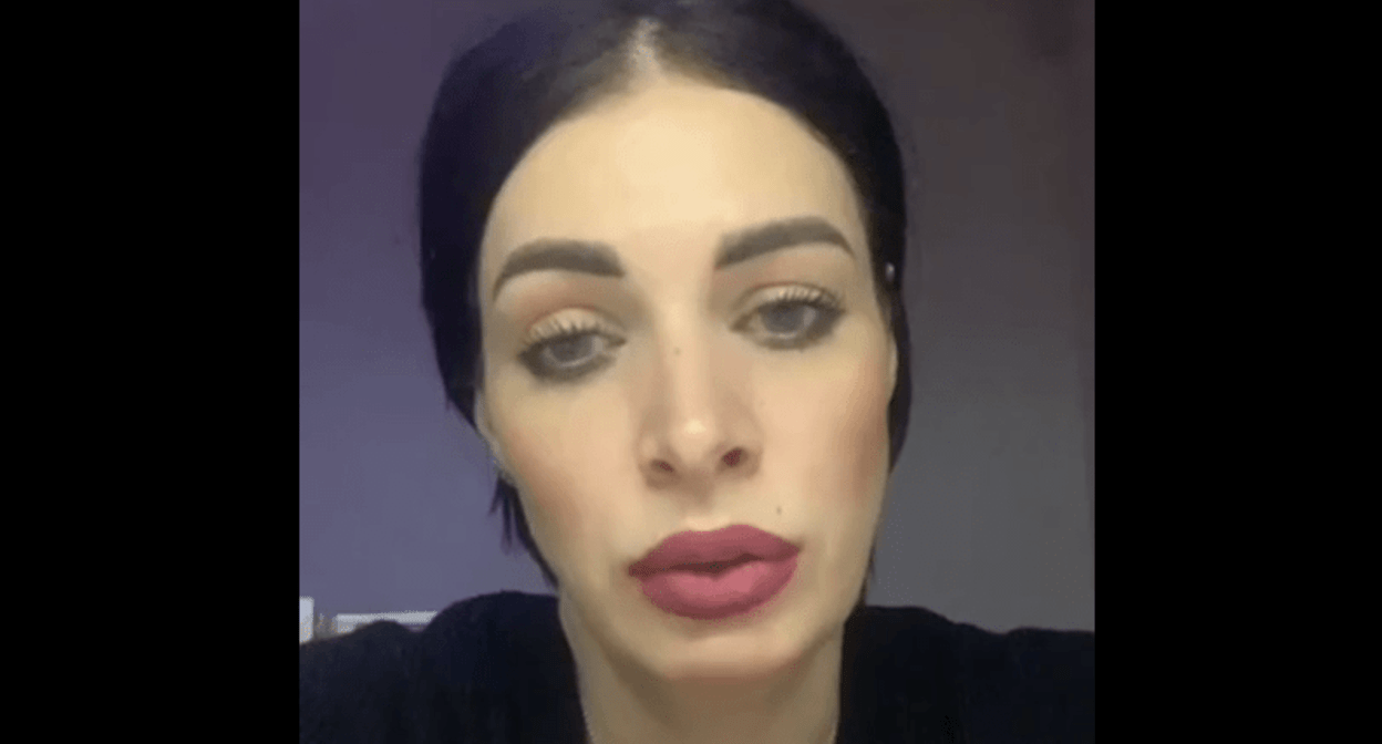Maria Smelaya. Screenshot of a video posted in the Telegram channel "Kavkaz bez materi" (Caucasus without a Mother) on January 31, 2025, https://t.me/heda_media/1202 Maria Smelaya. Screenshot of a video posted in the Telegram channel "Kavkaz bez materi" (Caucasus without a Mother) on January 31, 2025, https://t.me/heda_media/1202