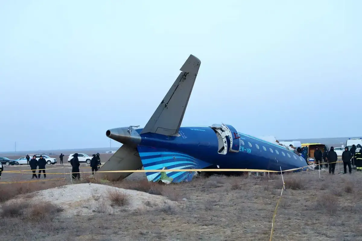 The site of the Baku-Grozny flight crash. December 25, 2024. Photo: Akimat of the Mangystau Region