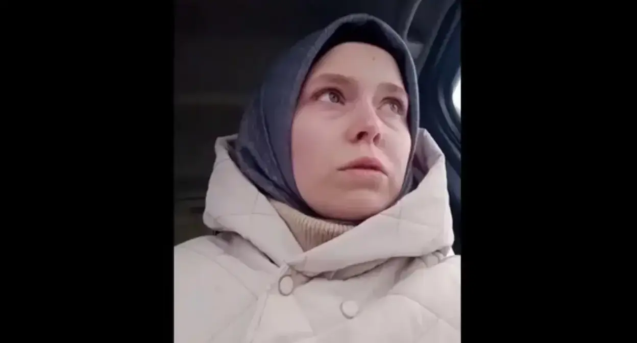 Elza Soltaeva. Screenshot of a video posted by the "Marem" Movement Elza Soltaeva. Screenshot of a video posted by the "Marem" Movement