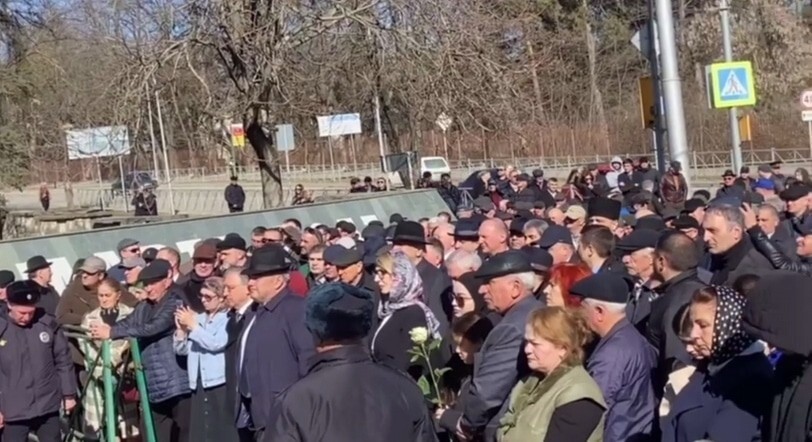 An action in memory of those who fell victim to the deportation. Nalchik, March 8, 2025. Screenshot of a video by the Kabardino-Balkarian Radio and Television Center https://t.me/vestikbr/14675 An action in memory of those who fell victim to the deportation. Nalchik, March 8, 2025. Screenshot of a video by the Kabardino-Balkarian Radio and Television Center https://t.me/vestikbr/14675